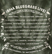 Load image into Gallery viewer, 2025 IBMA Bluegrass Live! Line-Up Tee - Tie Dye
